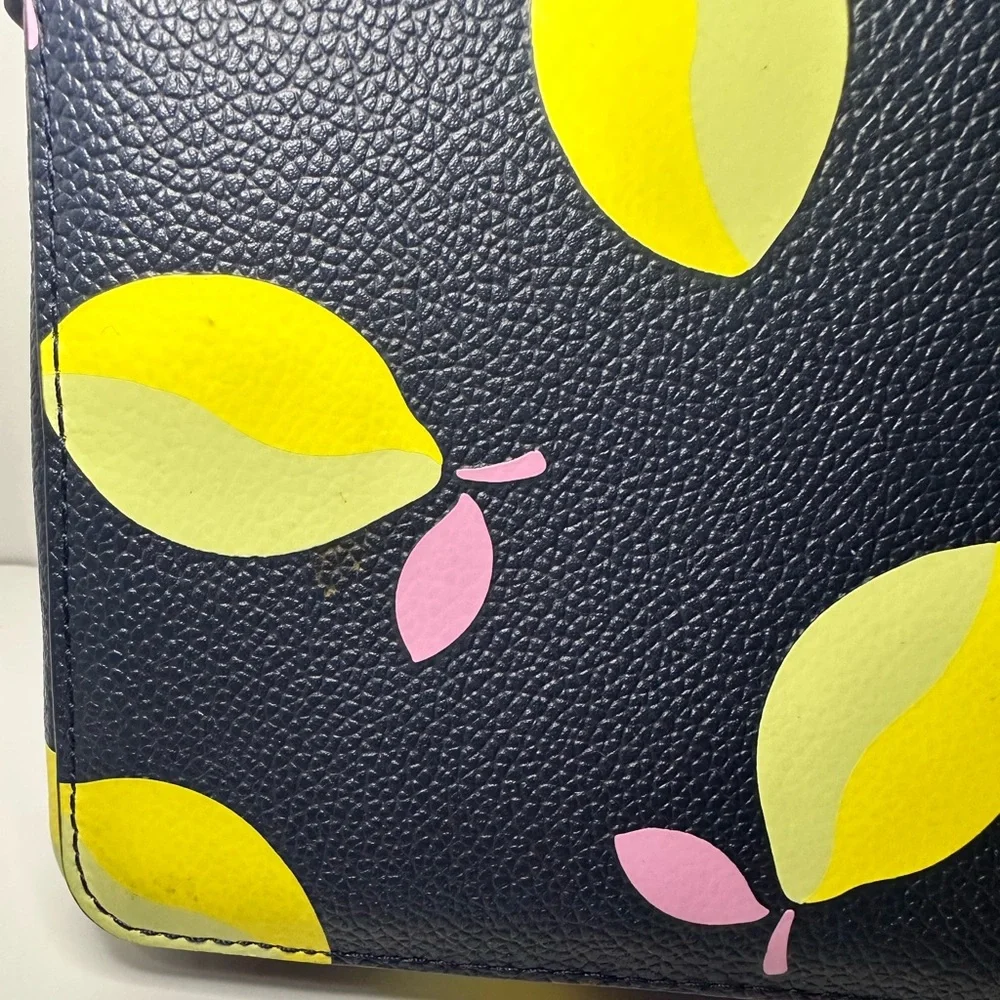 Kate Spade EUC Margaux Lemons Grained Leather Convertible Crossbody